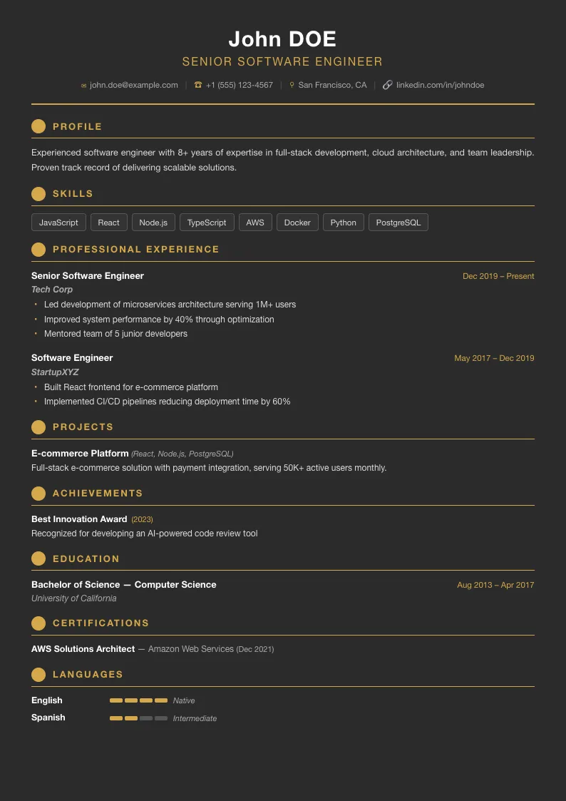 Ember resume template